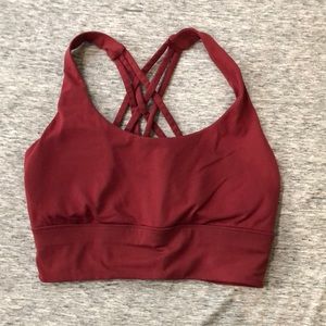 Maroon sports bra